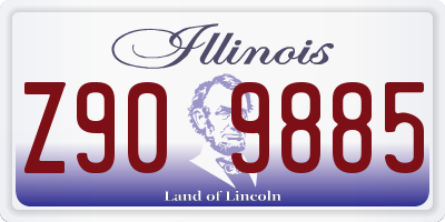IL license plate Z909885