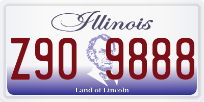 IL license plate Z909888