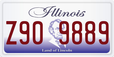 IL license plate Z909889
