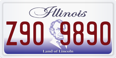 IL license plate Z909890