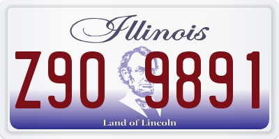 IL license plate Z909891