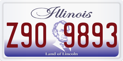 IL license plate Z909893