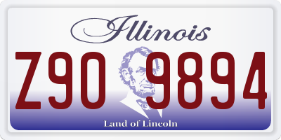 IL license plate Z909894