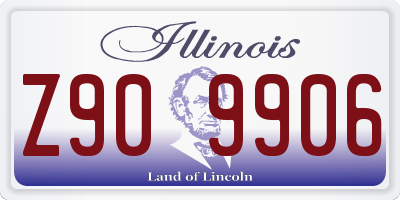 IL license plate Z909906