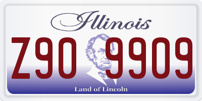 IL license plate Z909909