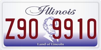 IL license plate Z909910