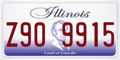 IL license plate Z909915
