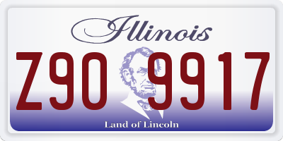 IL license plate Z909917
