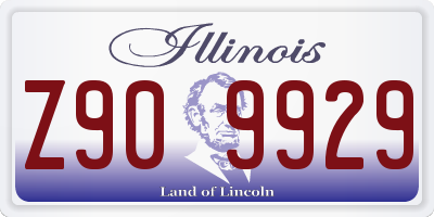 IL license plate Z909929