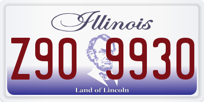 IL license plate Z909930
