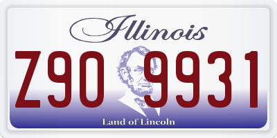 IL license plate Z909931