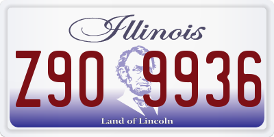 IL license plate Z909936