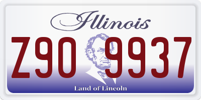 IL license plate Z909937