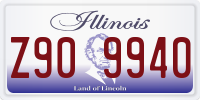 IL license plate Z909940