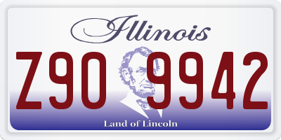 IL license plate Z909942