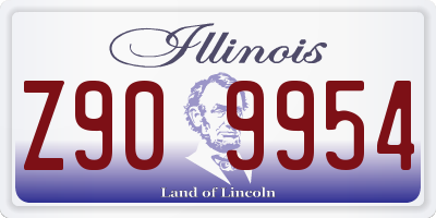 IL license plate Z909954