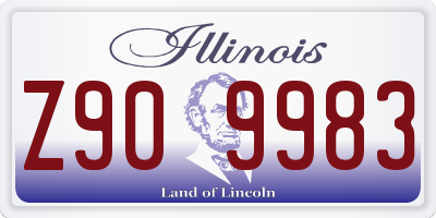 IL license plate Z909983