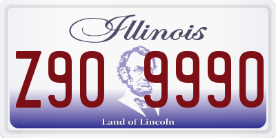 IL license plate Z909990
