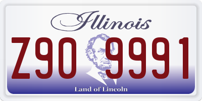 IL license plate Z909991