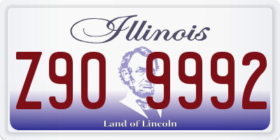 IL license plate Z909992