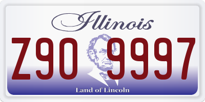 IL license plate Z909997