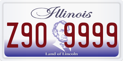 IL license plate Z909999