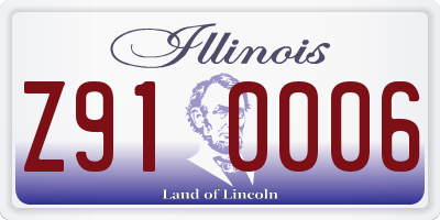IL license plate Z910006