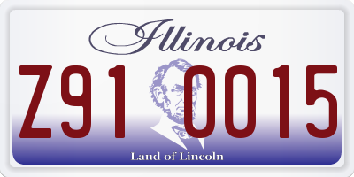 IL license plate Z910015