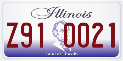 IL license plate Z910021