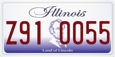 IL license plate Z910055