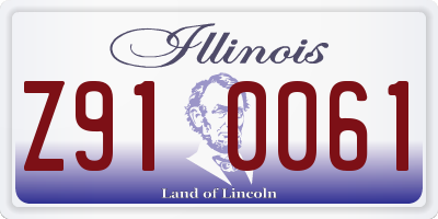 IL license plate Z910061