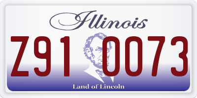 IL license plate Z910073
