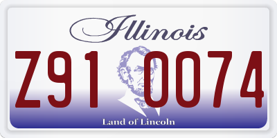 IL license plate Z910074