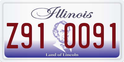 IL license plate Z910091