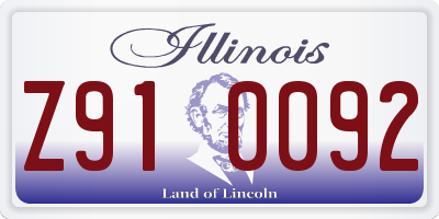 IL license plate Z910092