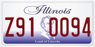 IL license plate Z910094