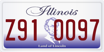 IL license plate Z910097