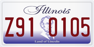 IL license plate Z910105