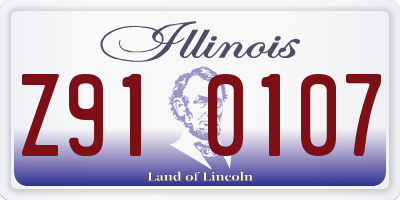IL license plate Z910107