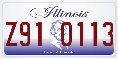 IL license plate Z910113