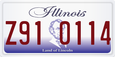 IL license plate Z910114