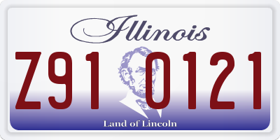 IL license plate Z910121