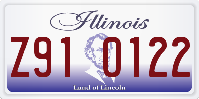 IL license plate Z910122