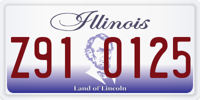 IL license plate Z910125