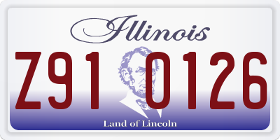IL license plate Z910126
