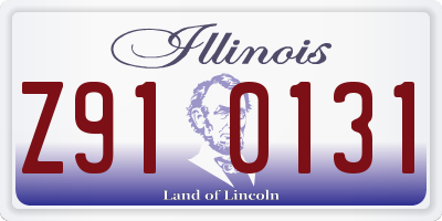 IL license plate Z910131