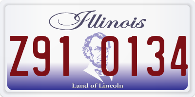 IL license plate Z910134