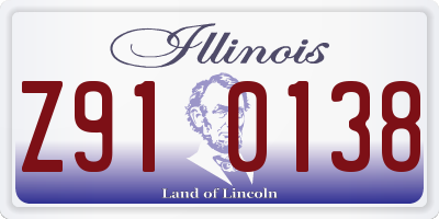 IL license plate Z910138