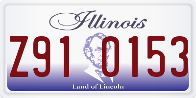 IL license plate Z910153