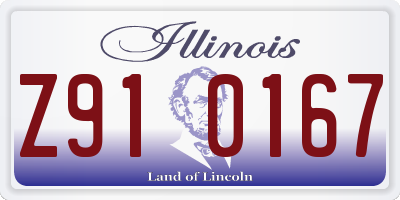 IL license plate Z910167
